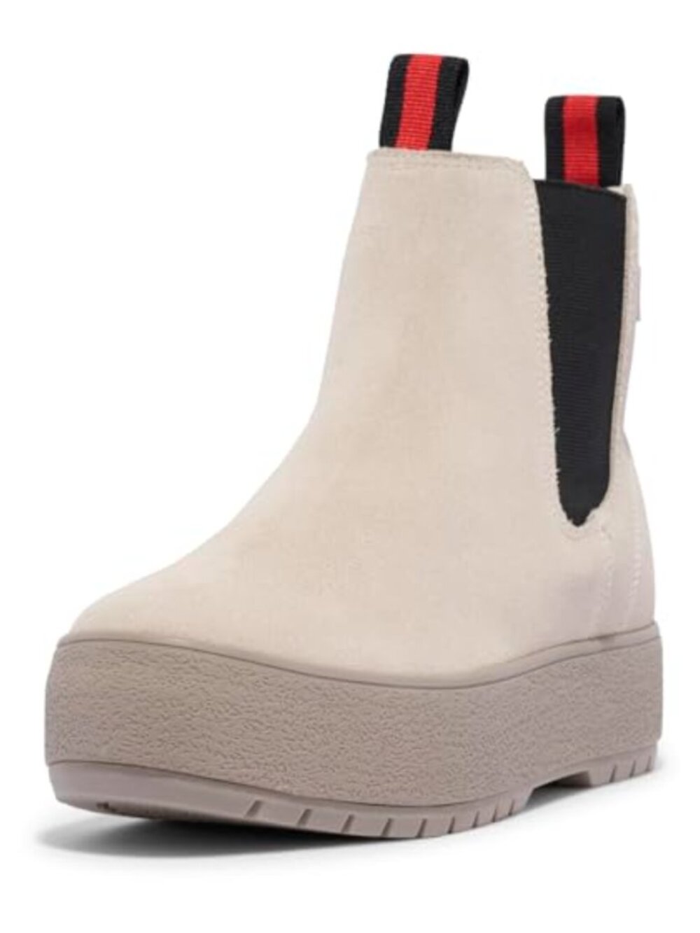 Suede Platform Chelsea Lug Rain Boots Slip-On Ankle Boot